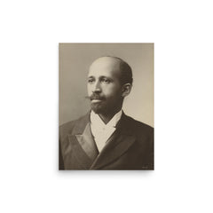 W E B Du Bois poster on a plain backdrop in size 12"x16".