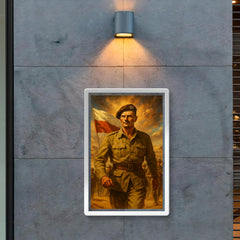 Władysław Anders leading troops from desert exile poster 2