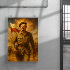 Władysław Anders leading troops from desert exile poster 4