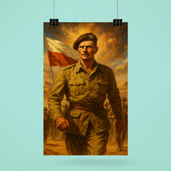 Władysław Anders leading troops from desert exile poster 6