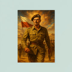 Władysław Anders leading troops from desert exile poster 8