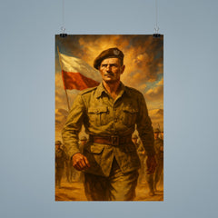 Władysław Anders leading troops from desert exile poster 9
