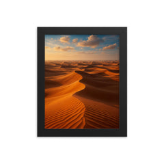 Wahiba Sands Sharqiya Oman framed print on a plain backdrop in size 8"x10".