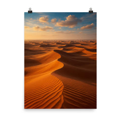 Wahiba Sands Sharqiya Oman poster on a plain backdrop in size 8"x10".