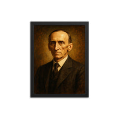 Wallace D Wattles framed print on a plain backdrop in size 12"x16".