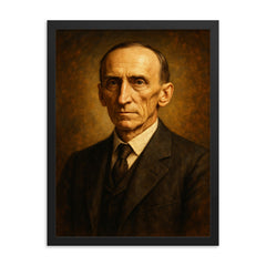 Wallace D Wattles framed print on a plain backdrop in size 18"x24".