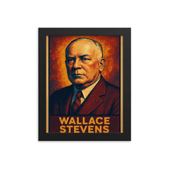 Wallace Stevens framed print on a plain backdrop in size 8"x10".