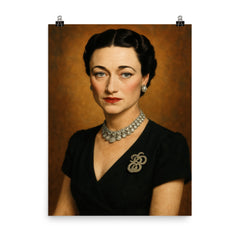 Wallis Simpson poster on a plain backdrop in size 8"x10".