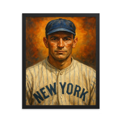Wally Pipp framed print on a plain backdrop in size 16"x20".