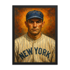 Wally Pipp framed print on a plain backdrop in size 18"x24".
