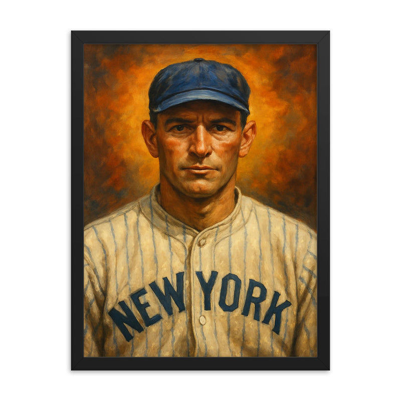 Wally Pipp framed print on a plain backdrop in size 18