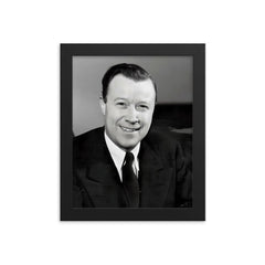 Walter Reuther framed print on a plain backdrop in size 8"x10".
