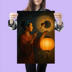 Wang Zhenyi explaining eclipses with lantern shadows poster 3