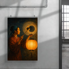 Wang Zhenyi explaining eclipses with lantern shadows poster 4