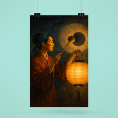 Wang Zhenyi explaining eclipses with lantern shadows poster 6