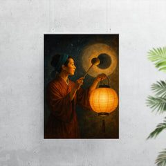 Wang Zhenyi explaining eclipses with lantern shadows poster 7