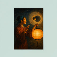 Wang Zhenyi explaining eclipses with lantern shadows poster 8