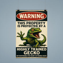 WARNING This property is protected by a highly trained gecko poster 9