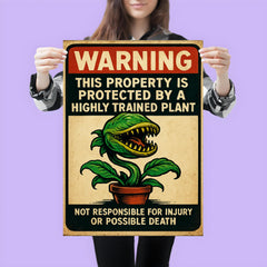 WARNING This property is protected by a highly trained plant poster 3