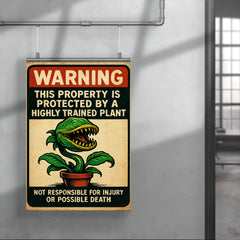 WARNING This property is protected by a highly trained plant poster 4
