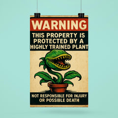 WARNING This property is protected by a highly trained plant poster 6