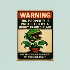 WARNING This property is protected by a highly trained plant poster 8