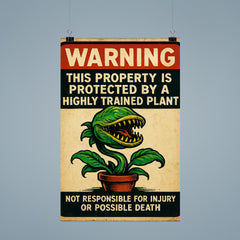 WARNING This property is protected by a highly trained plant poster 9