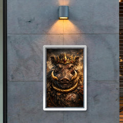 Warthog king with gold torque and scars poster 2