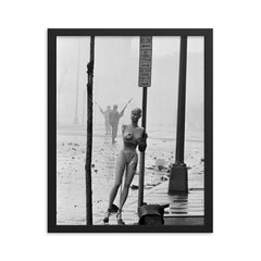 Washington D.C. the Morning After Martin Luther King's Assassination, April 5, 1968 framed print on a plain backdrop in size 16"x20".