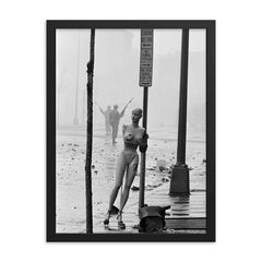 Washington D.C. the Morning After Martin Luther King's Assassination, April 5, 1968 framed print on a plain backdrop in size 18"x24".