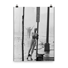 Washington D.C. the Morning After Martin Luther King's Assassination, April 5, 1968 poster on a plain backdrop in size 8"x10".