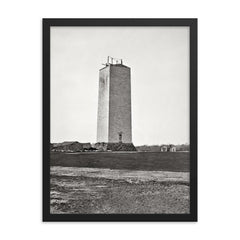Washington Monument, 1860 framed print on a plain backdrop in size 18"x24".