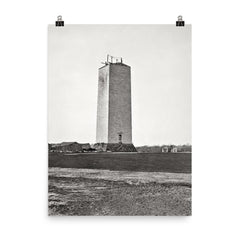 Washington Monument, 1860 poster on a plain backdrop in size 8"x10".