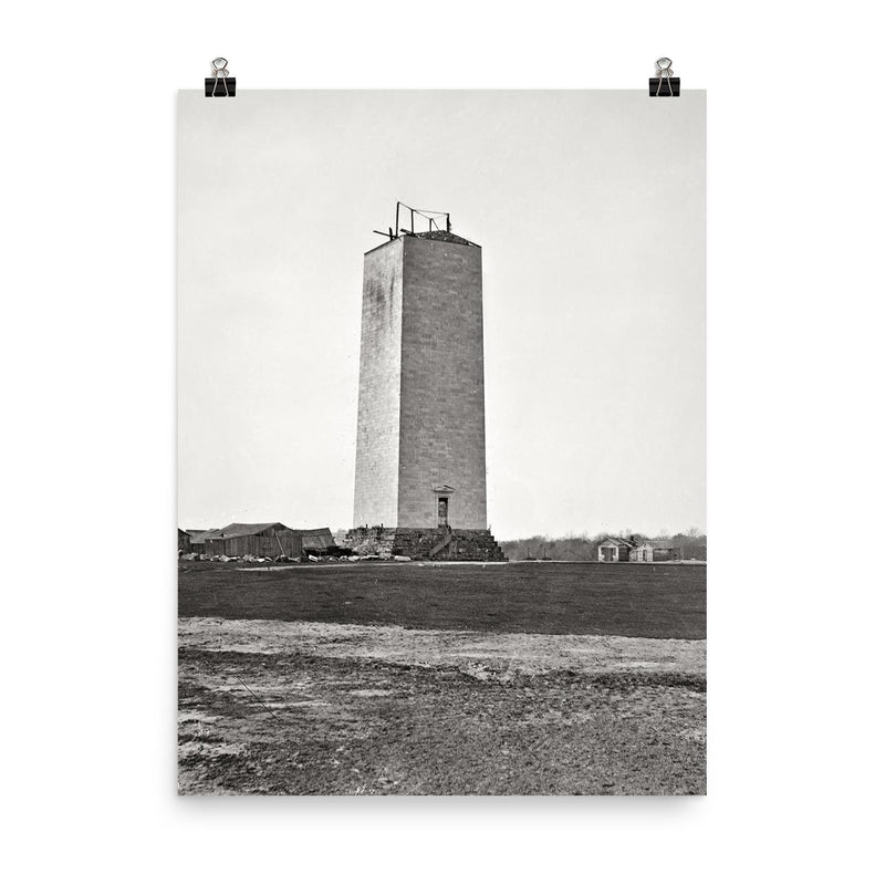 Washington Monument, 1860 poster on a plain backdrop in size 8