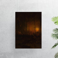 Watching the Sun Glow by George Inness, 1887 poster 7