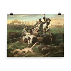 Watson and the Shark by John Singleton Copley, 1778 poster on a plain backdrop in size 8"x10".
