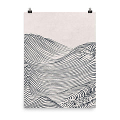 Wave II by Mori Yuzan poster on a plain backdrop in size 8"x10".