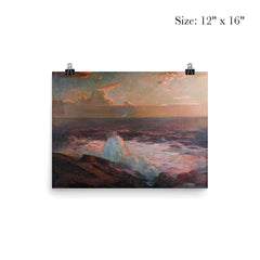 Waves Breaking on the Shore by Julius Olsson poster 3