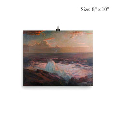 Waves Breaking on the Shore by Julius Olsson poster 4
