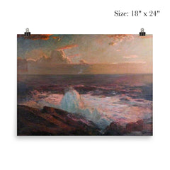 Waves Breaking on the Shore by Julius Olsson poster 5