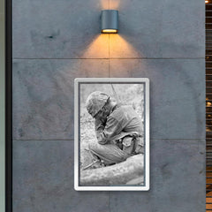 Weary Marine Weeping Amid Rubble After Battle for Hill 200, August 1944 poster 2