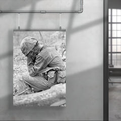 Weary Marine Weeping Amid Rubble After Battle for Hill 200, August 1944 poster 4
