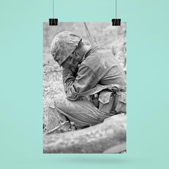 Weary Marine Weeping Amid Rubble After Battle for Hill 200, August 1944 poster 6