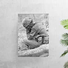 Weary Marine Weeping Amid Rubble After Battle for Hill 200, August 1944 poster 7