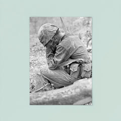 Weary Marine Weeping Amid Rubble After Battle for Hill 200, August 1944 poster 8