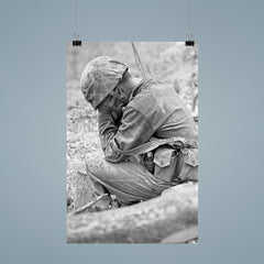 Weary Marine Weeping Amid Rubble After Battle for Hill 200, August 1944 poster 9