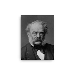 Werner von Siemens canvas print on a plain backdrop in size 12"x16".