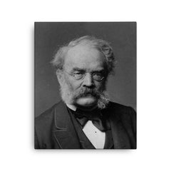 Werner von Siemens canvas print on a plain backdrop in size 16"x20".