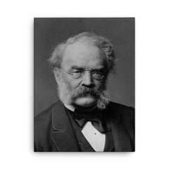 Werner von Siemens canvas print on a plain backdrop in size 18"x24".