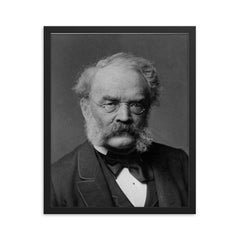 Werner von Siemens framed print on a plain backdrop in size 16"x20".